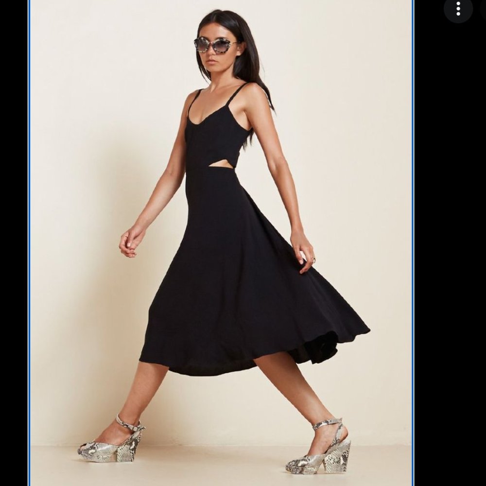 RARE blue Reformation Abalone dress in pacific blue